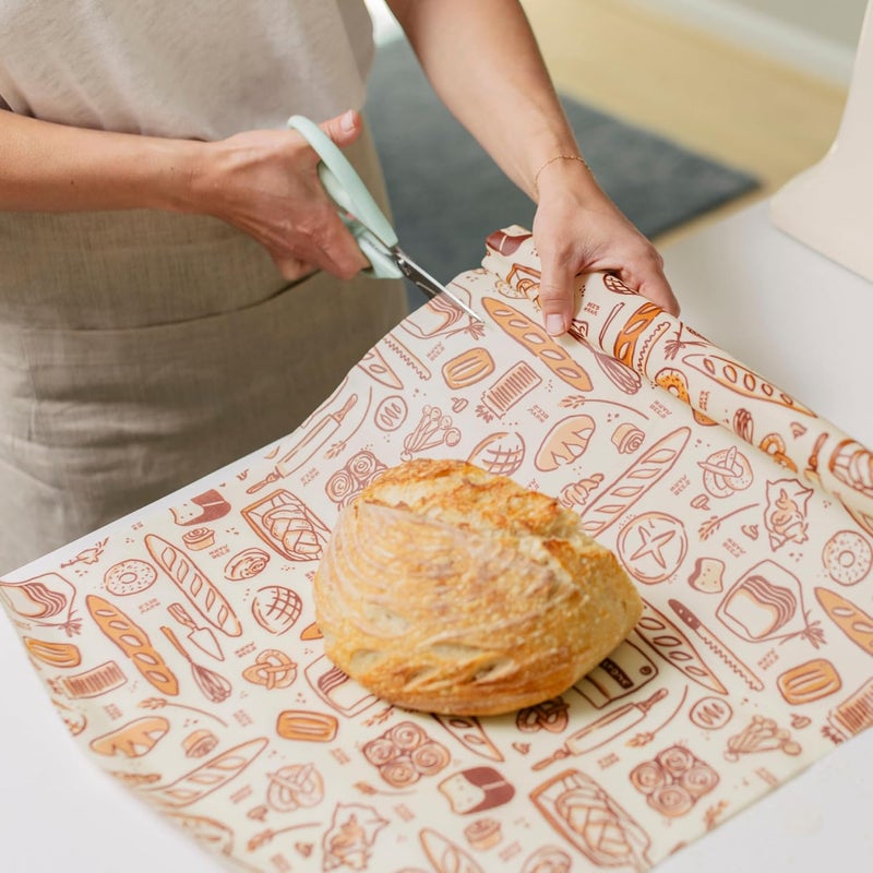 Bee's Wrap Beeswax Wraps for Food - Cut to Size 14x52" Wax Paper Roll - Made in USA Reusable Waxed Paper & Bowl Covers - Organic & Eco-Friendly Alternative to Aluminum Foil & Plastic Wrap, Bakery Lane - Image 3